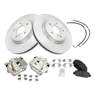 TRQ® - Front Disc Brake Kit with Ceramic Pads, Calipers and Hoses