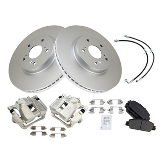 TRQ® - Front Disc Brake Kit with Ceramic Pads, Calipers and Hoses