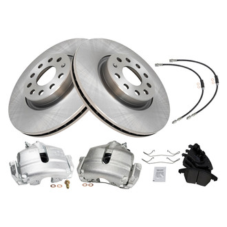TRQ® - Front Disc Brake Kit with Ceramic Pads, Calipers and Hoses