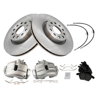 TRQ® - Disc Brake Kit with Ceramic Pads, Calipers and Hoses