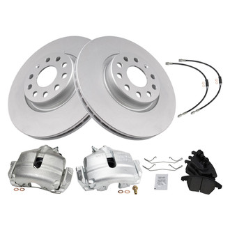 TRQ® - Front Disc Brake Kit with Ceramic Pads, Calipers and Hoses