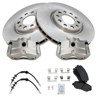 TRQ® - Disc Brake Kit with Ceramic Pads, Calipers and Hoses