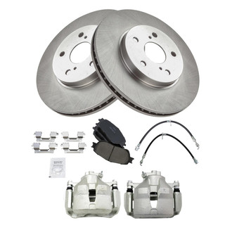 TRQ® - Front Disc Brake Kit with Ceramic Pads, Calipers and Hoses