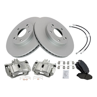 TRQ® - Front Disc Brake Kit with Ceramic Pads, Calipers and Hoses