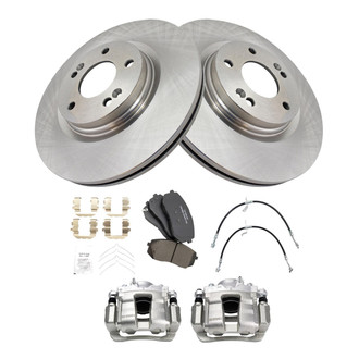 TRQ® - Front Disc Brake Kit with Ceramic Pads, Calipers and Hoses