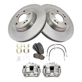 TRQ® - Front Disc Brake Kit with Ceramic Pads, Calipers and Hoses