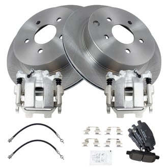 TRQ® - Rear Disc Brake Kit with Ceramic Pads, Calipers and Hoses