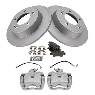 TRQ® - Disc Brake Kit with Ceramic Pads, Calipers and Hoses
