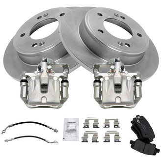 TRQ® - Disc Brake Kit with Ceramic Pads, Calipers and Hoses