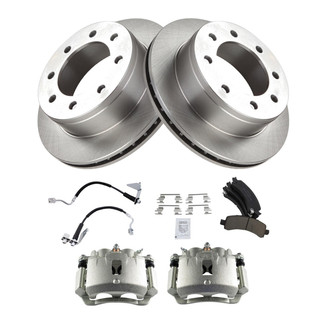 TRQ® - Rear Disc Brake Kit with Ceramic Pads, Calipers and Hoses