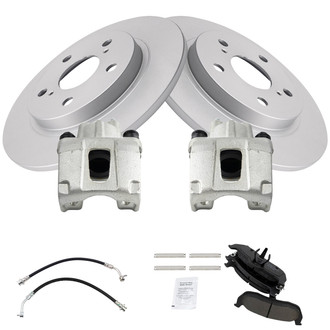 TRQ® - Disc Brake Kit with Ceramic Pads, Calipers and Hoses