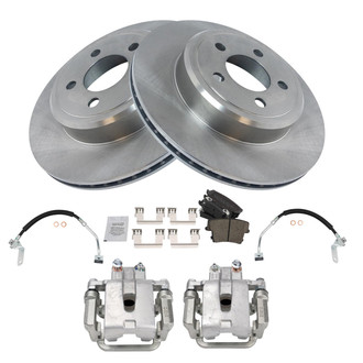 TRQ® - Rear Disc Brake Kit with Ceramic Pads, Calipers and Hoses