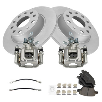 TRQ® - Rear Disc Brake Kit with Ceramic Pads, Calipers and Hoses