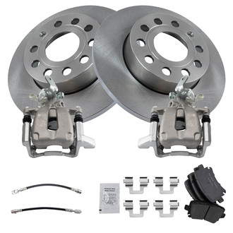 TRQ® - Disc Brake Kit with Ceramic Pads, Calipers and Hoses