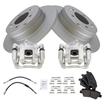 TRQ® - Disc Brake Kit with Ceramic Pads, Calipers and Hoses