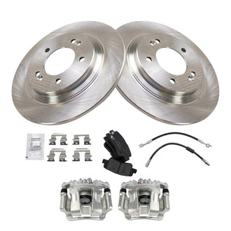 TRQ® - Rear Disc Brake Kit with Ceramic Pads, Calipers and Hoses
