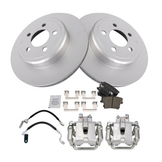TRQ® - Rear Disc Brake Kit with Ceramic Pads, Calipers and Hoses
