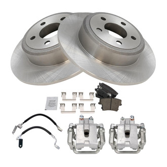 TRQ® - Rear Disc Brake Kit with Ceramic Pads, Calipers and Hoses