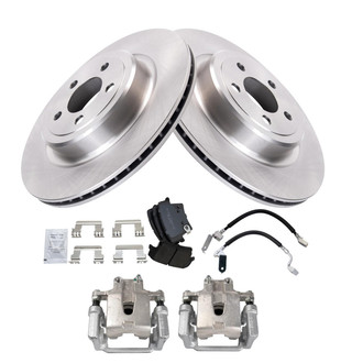 TRQ® - Rear Disc Brake Kit with Semi-Metallic Pads, Calipers and Hoses