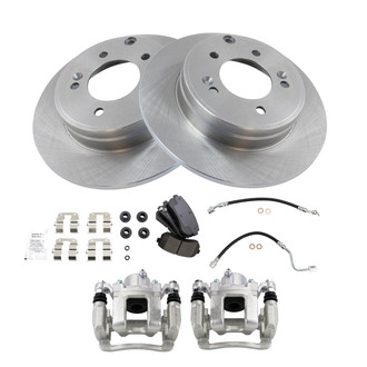 TRQ® - Rear Disc Brake Kit with Ceramic Pads, Calipers and Hoses