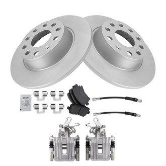 TRQ® - Disc Brake Kit with Ceramic Pads, Calipers and Hoses