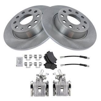 TRQ® - Disc Brake Kit with Ceramic Pads, Calipers and Hoses