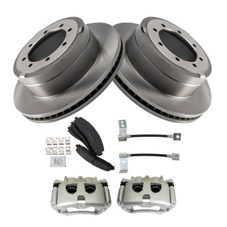TRQ® - Disc Brake Kit with Ceramic Pads, Calipers and Hoses