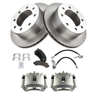 TRQ® - Rear Disc Brake Kit with Ceramic Pads, Calipers and Hoses