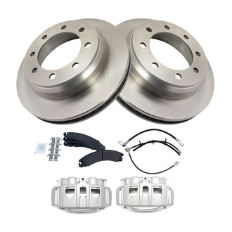 TRQ® - Disc Brake Kit with Semi-Metallic Pads, Calipers and Hoses