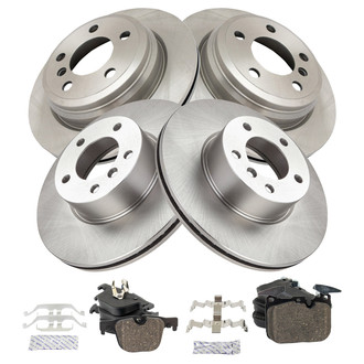 TRQ® - Front and Rear Disc Brake Kit with Ceramic Pads