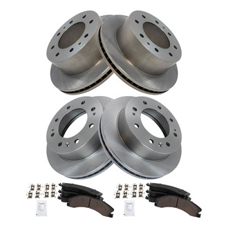TRQ® - Front and Rear Disc Brake Kit with Ceramic Pads