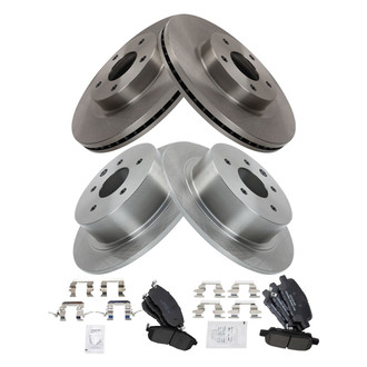 TRQ® - Front and Rear Disc Brake Kit with Ceramic Pads