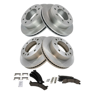 TRQ® - Front and Rear Disc Brake Kit with Ceramic Pads