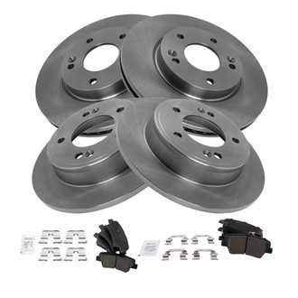 TRQ® - Front and Rear Disc Brake Kit with Ceramic Pads