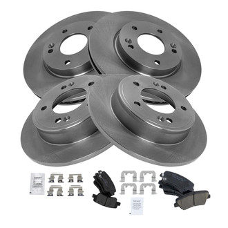 TRQ® - Front and Rear Disc Brake Kit with Ceramic Pads