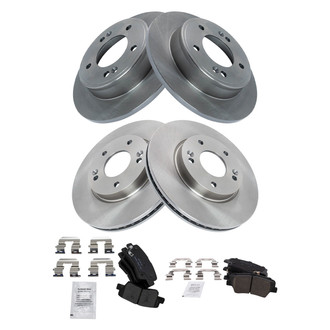 TRQ® - Front and Rear Disc Brake Kit with Ceramic Pads