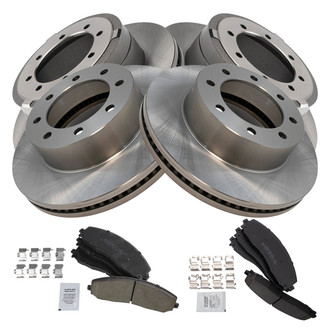 TRQ® - Front and Rear Disc Brake Kit with Ceramic Pads