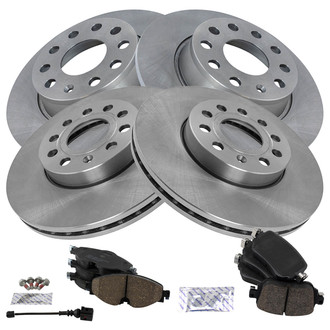 TRQ® - Front and Rear Disc Brake Kit with Ceramic Pads