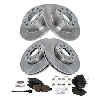 TRQ® - Front and Rear Disc Brake Kit with Ceramic Pads