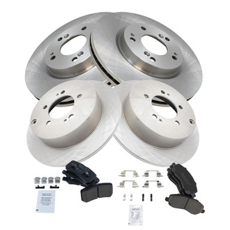 TRQ® - Front and Rear Disc Brake Kit with Ceramic Pads