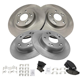 TRQ® - Front and Rear Disc Brake Kit with Ceramic Pads