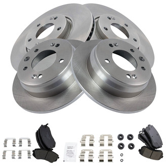 TRQ® - Front and Rear Disc Brake Kit with Ceramic Pads