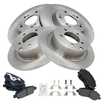 TRQ® - Front and Rear Disc Brake Kit with Ceramic Pads