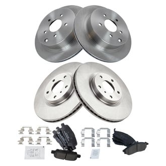 TRQ® - Front and Rear Disc Brake Kit with Ceramic Pads