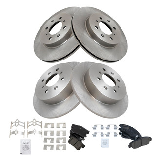 TRQ® - Front and Rear Disc Brake Kit with Ceramic Pads
