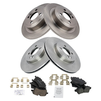 TRQ® - Front and Rear Disc Brake Kit with Ceramic Pads