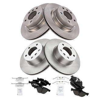 TRQ® - Front and Rear Disc Brake Kit with Ceramic Pads