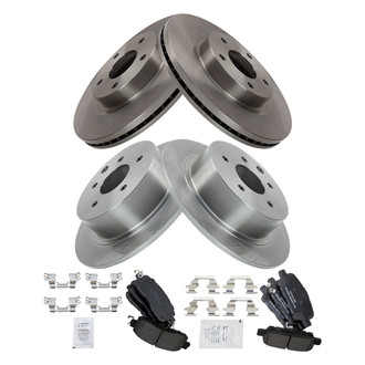 TRQ® - Front and Rear Disc Brake Kit with Ceramic Pads