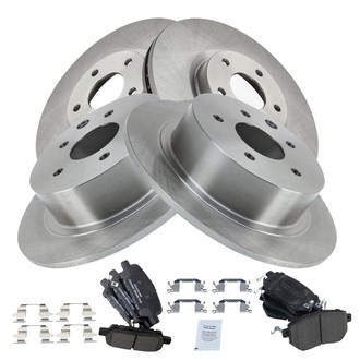 TRQ® - Front and Rear Disc Brake Kit with Ceramic Pads