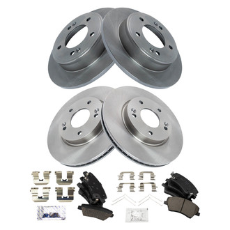 TRQ® - Front and Rear Disc Brake Kit with Ceramic Pads